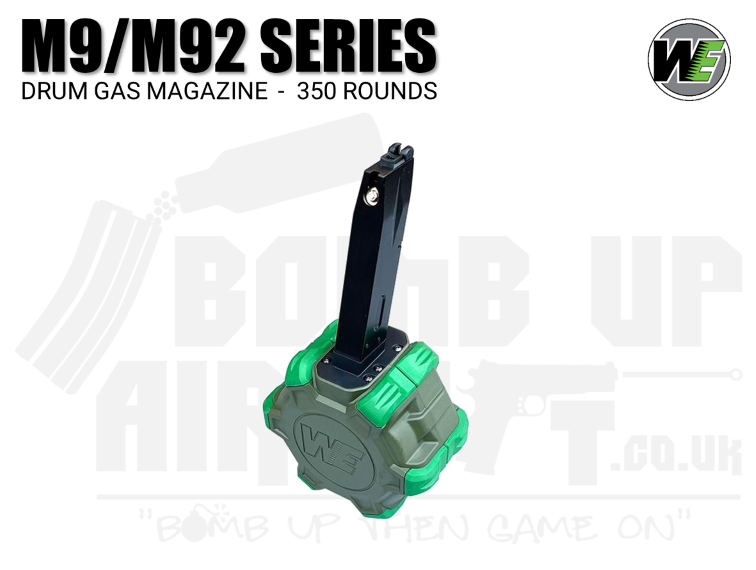 WE Gas 350rnd Drum Magazine - M9/M92 Series