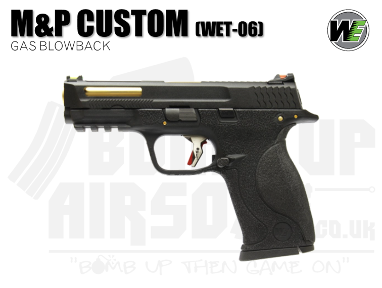 WE M&P Custom (WET-06) Black Stealth Slide and Gold Barrel