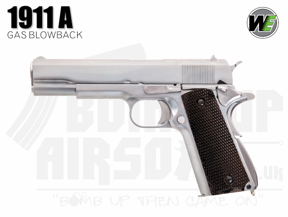 WE 1911 - A - Silver GBB Airsoft Pistol