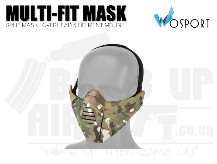 WoSport Multi-fit Split Mask Overhead and Helmet-Mounted - MEC