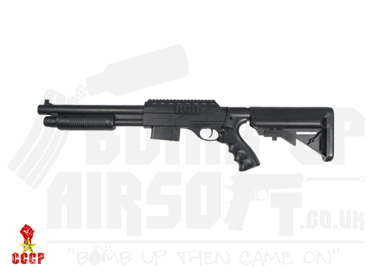 CCCP M870 Custom Tactical Pump Action Shotgun (RIS - Black - M4 Stock Long)