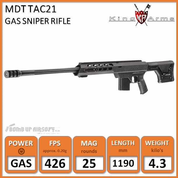 King Arms MDT TAC21 Gas Sniper Rifle - Limited Edition