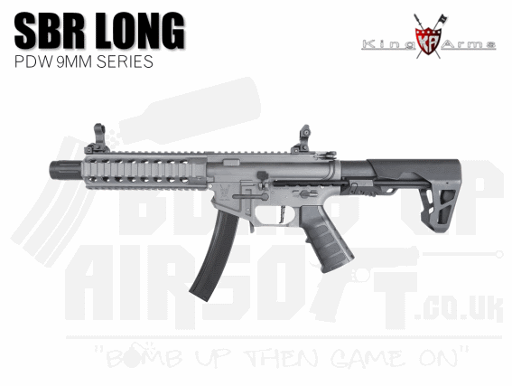 King Arms PDW 9mm SBR Long - Gun Metal Grey