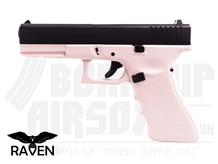 Raven EU17 GBB Airsoft Pistol - Black/Pink